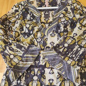 Sheer top with bell sleeves